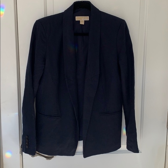 Michael Kors Navy Linen Blazer - Picture 3 of 3